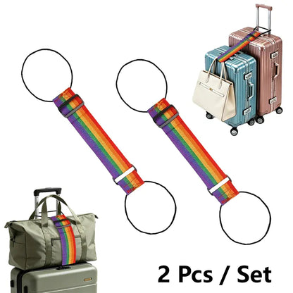 Waterproof Elastic Luggage Straps for Suitcases - Adjustable, Anti-Theft-2 Pcs