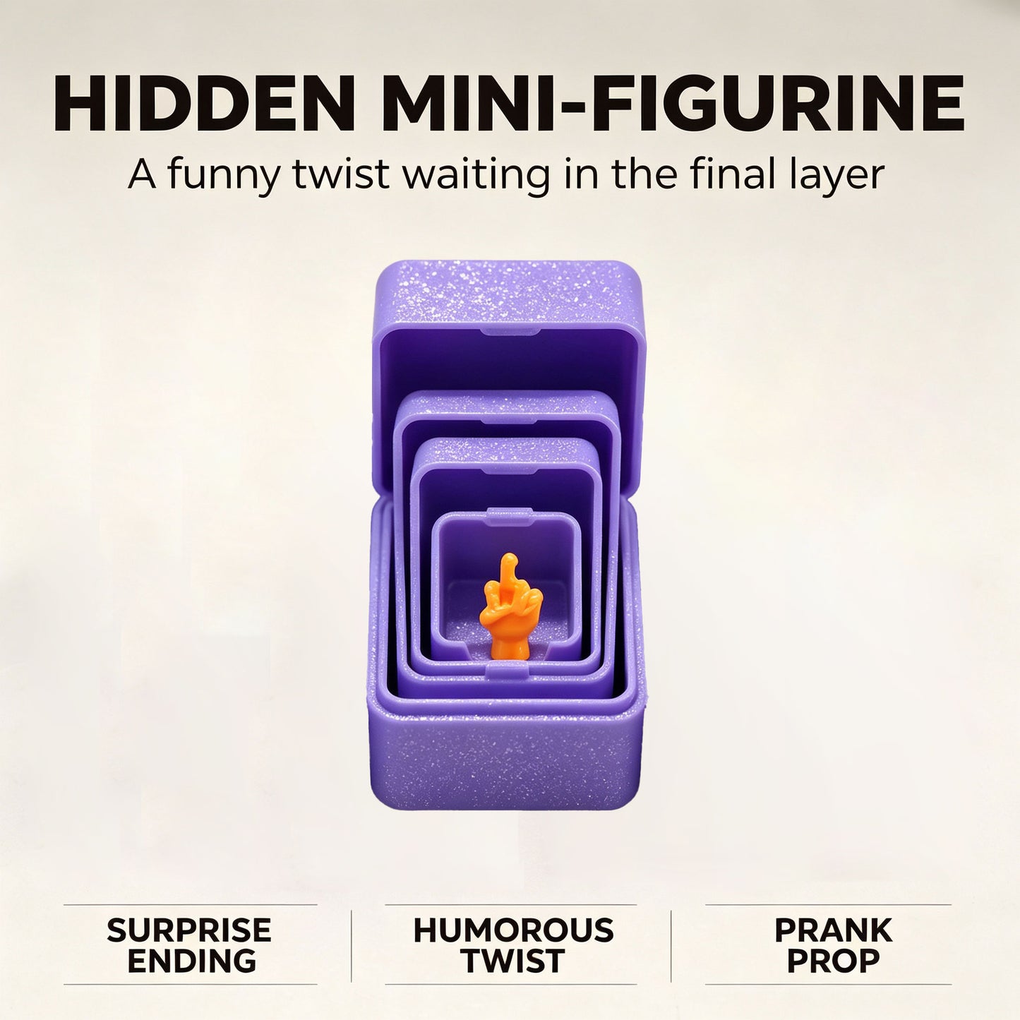 3D-Printed Multicolor Nesting Box – Includes Miniature Figurines Inside