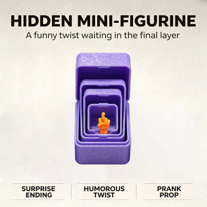 3D-Printed Multicolor Nesting Box – Includes Miniature Figurines Inside