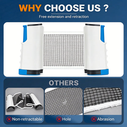 Retractable Ping Pong Net for Any Table