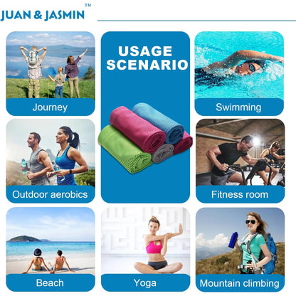 Quick-Dry Cooling Sports Towel – Soft Breathable Microfiber Towel for Gym, Running, Hiking & Outdoor Activities