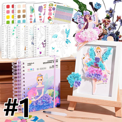 Punch-Art Craft Kit For Kids Aged 4–8-Princess-Themed DIY Toy For Kids
