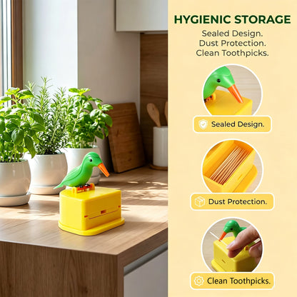 Woodpecker Toothpick Dispenser Little Bird Push-type