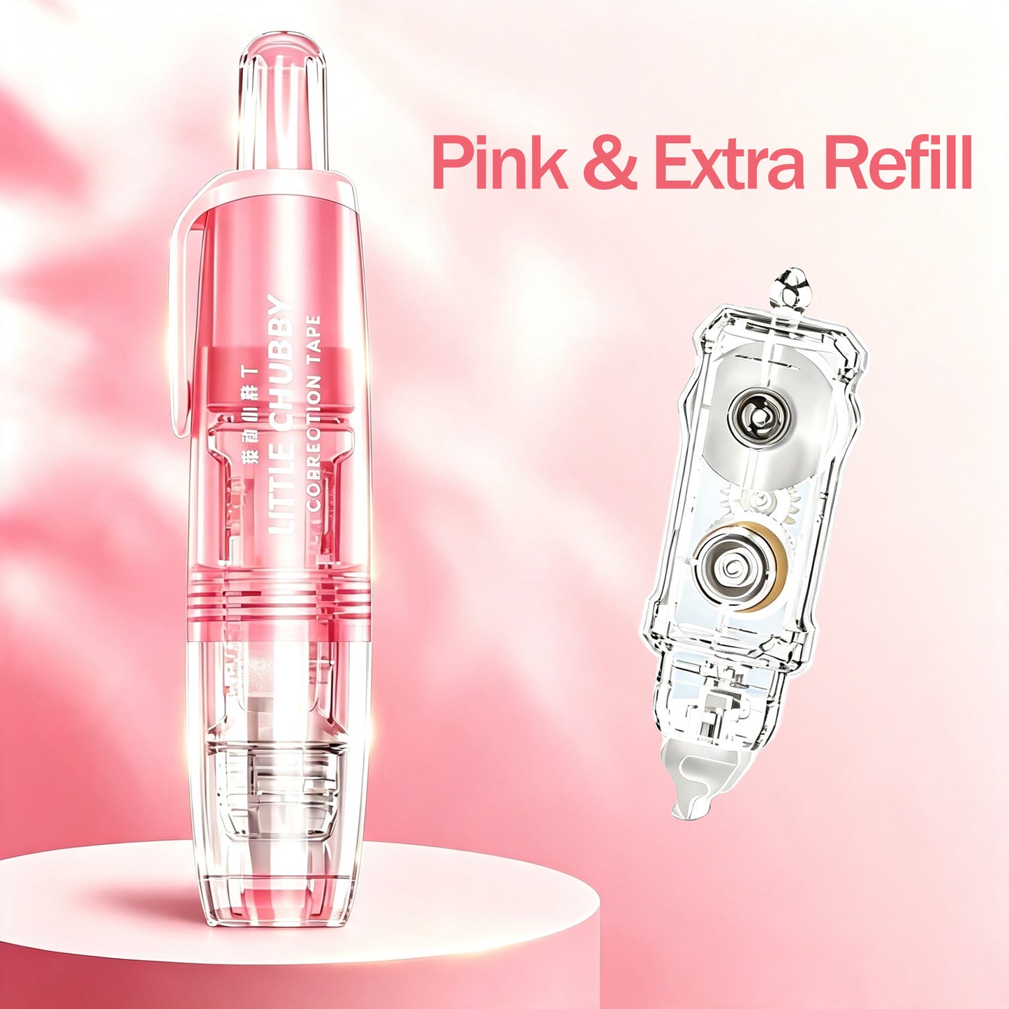 Retractable Correction Tape with Refill for Office Supplies