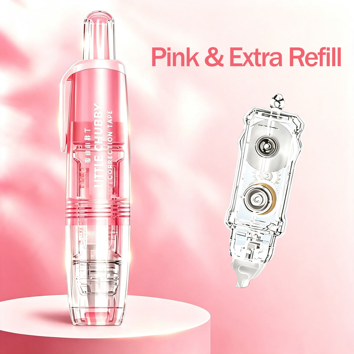 Retractable Correction Tape with Refill for Office Supplies