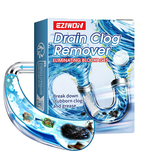 12 PCS Drain Clog Remover for Sink & Shower, Dissolves Hair, Grease, Soap Scum & Paper