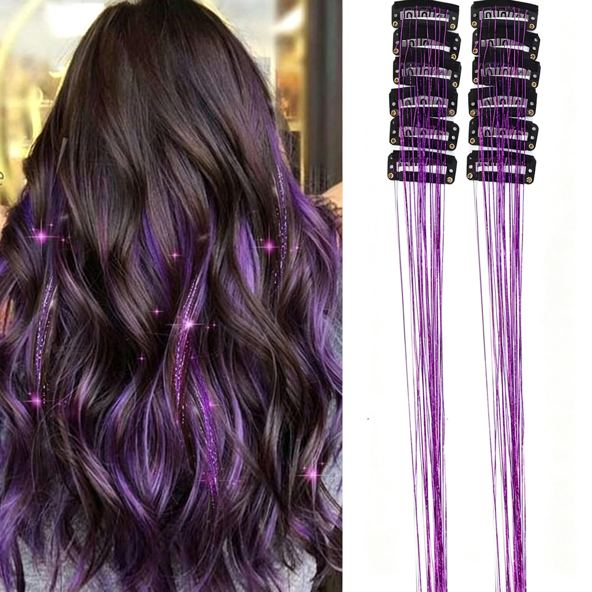 Hair Tinsel Clip in