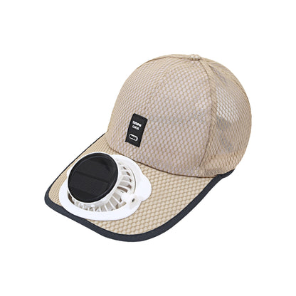 Solar Rechargeable Fan Cap – 3-Speed Hands-Free Cooling Hat with USB Charging for Outdoor Use