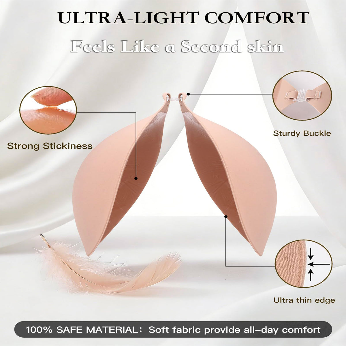 Adhesive Bra Invisible Sticky Strapless Push up