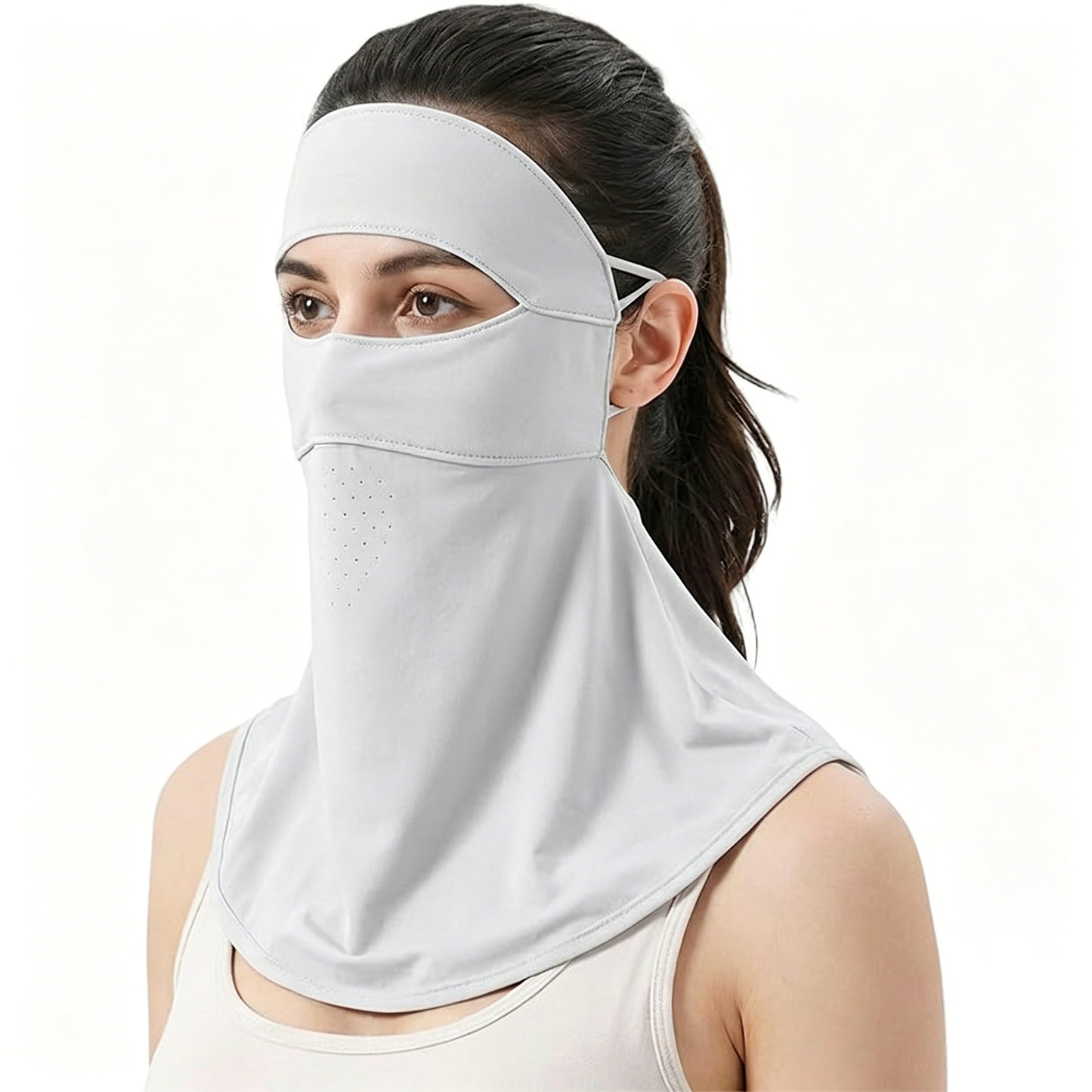 UPF 50+ Women Full Face Mask – Anti-UV Breathable Sun Protection Face Cover for Outdoor Sports