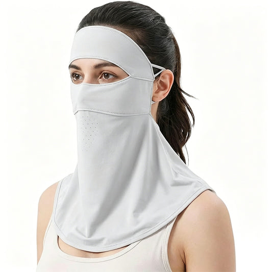 UPF 50+ Women Full Face Mask – Anti-UV Breathable Sun Protection Face Cover for Outdoor Sports