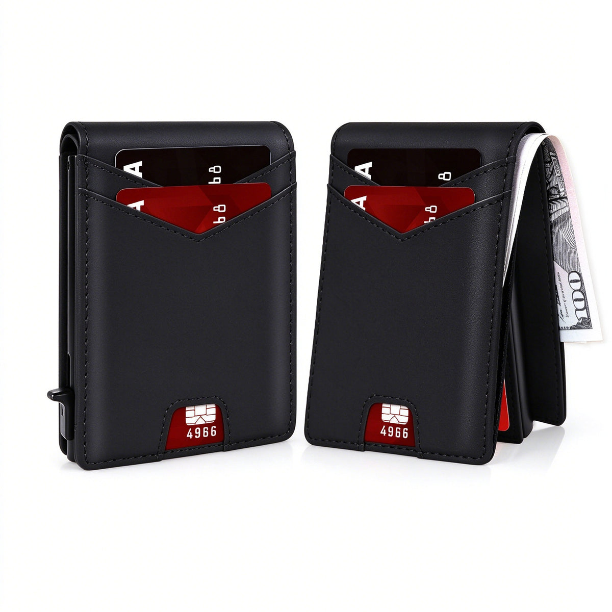Slim RFID Blocking Wallet with Pop Up Card Holder ID Window