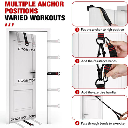 Resistance Bands with Handles, Exercise Bands with Door Anchor for Working Out