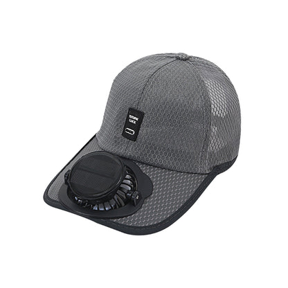 Solar Rechargeable Fan Cap – 3-Speed Hands-Free Cooling Hat with USB Charging for Outdoor Use