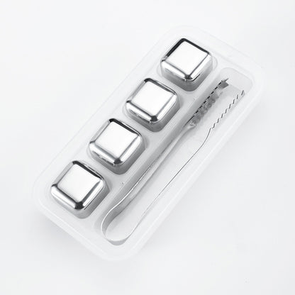 Whiskey Stones Gift Set – Stainless Steel Reusable Whiskey Chilling Rocks for Drinks & Cocktails
