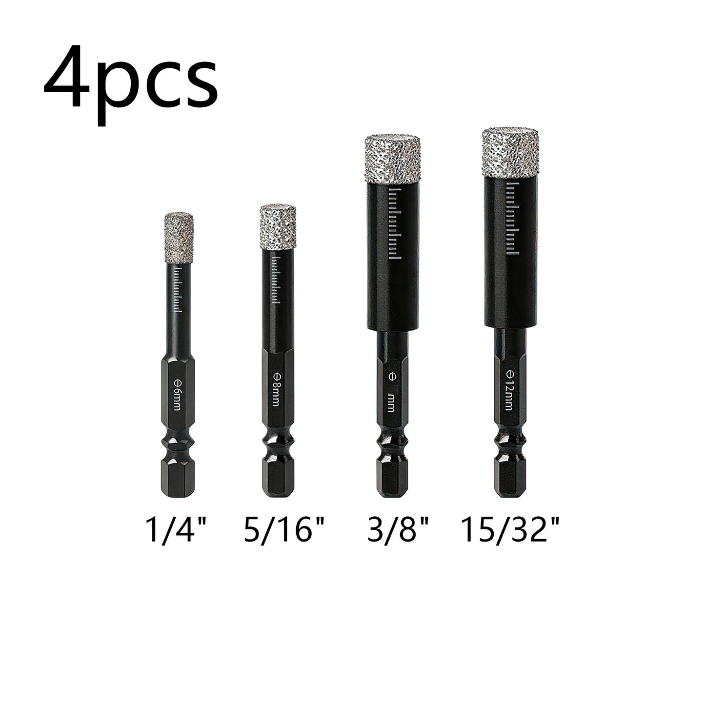 Diamond Drill Bits Set for Ceramic, Tile, Glass, Granite, Marble