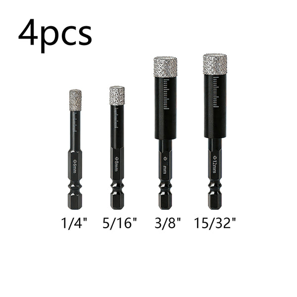 Diamond Drill Bits Set for Ceramic, Tile, Glass, Granite, Marble