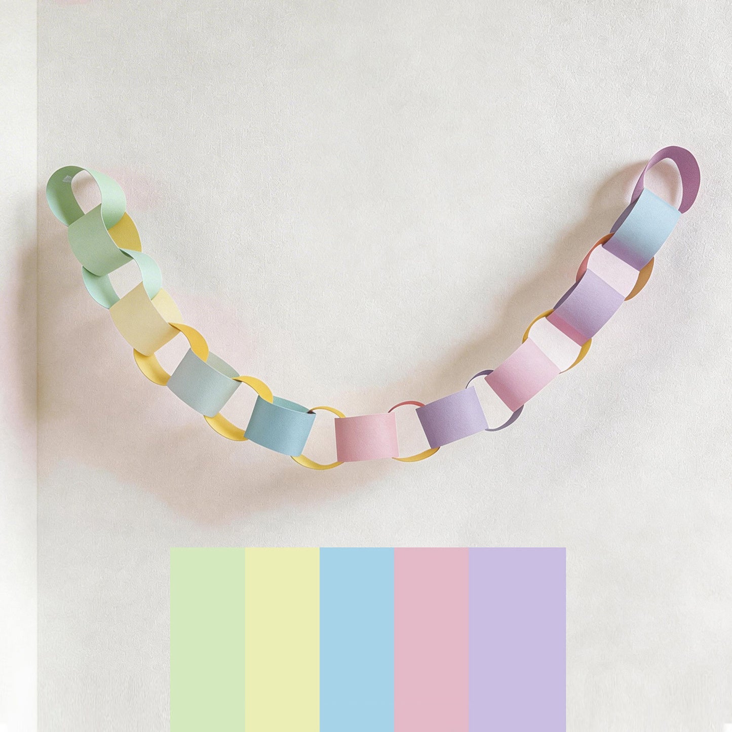 Paper Chains Garland Bright Paper Strips
