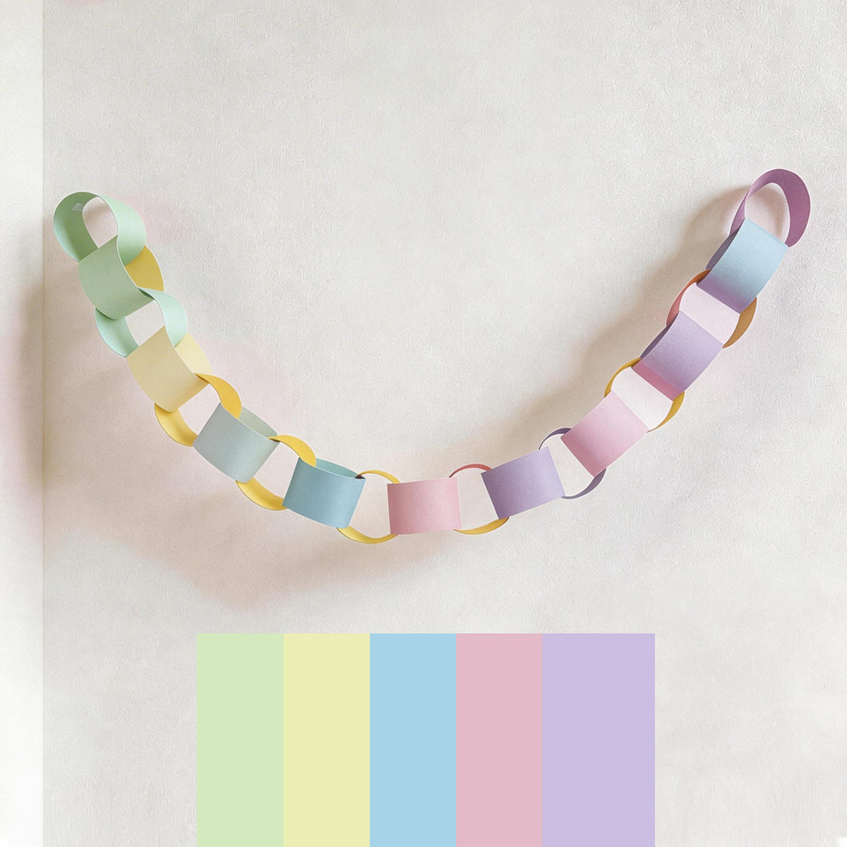 Paper Chains Garland Bright Paper Strips