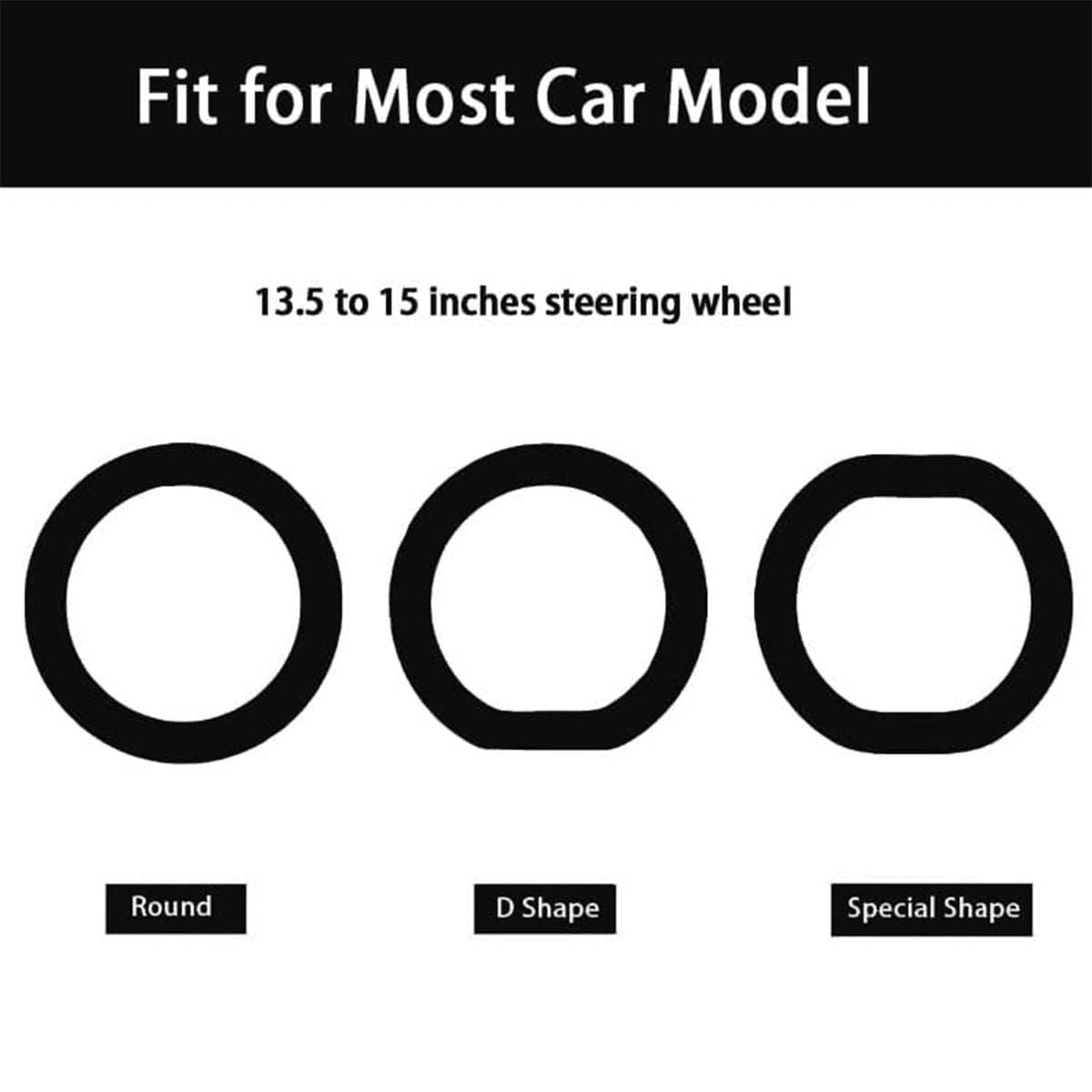 Car Steering Wheel Cover for Most Car Models