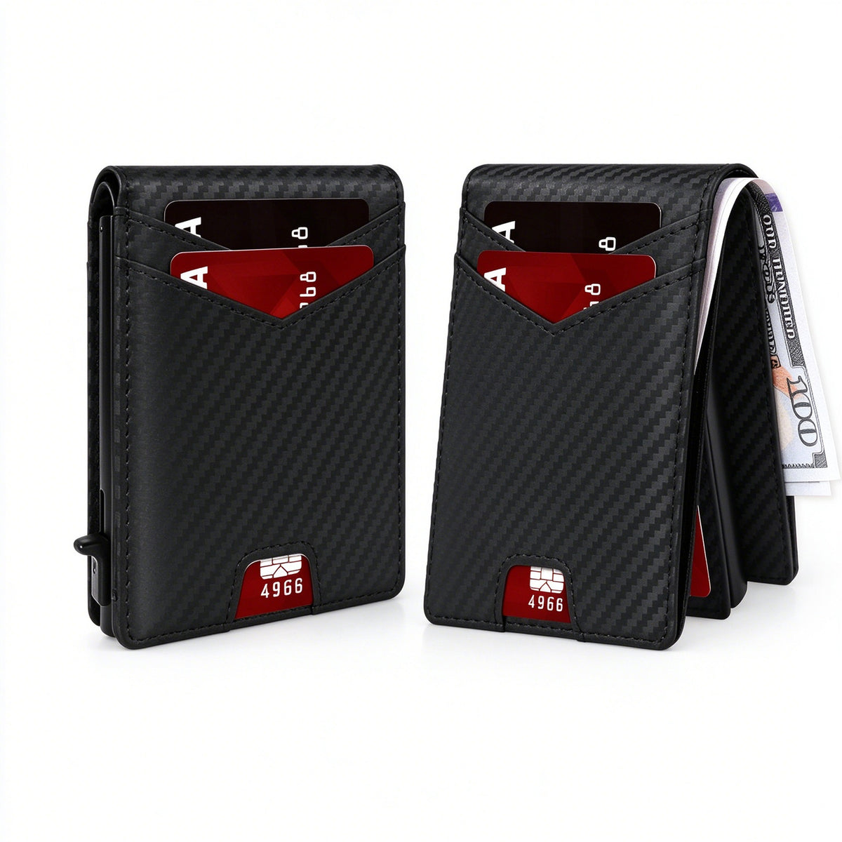 Slim RFID Blocking Wallet with Pop Up Card Holder ID Window