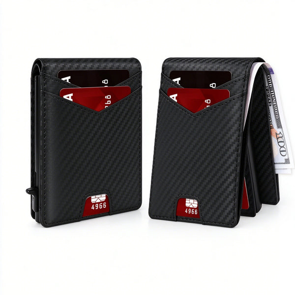 Slim RFID Blocking Wallet with Pop Up Card Holder ID Window