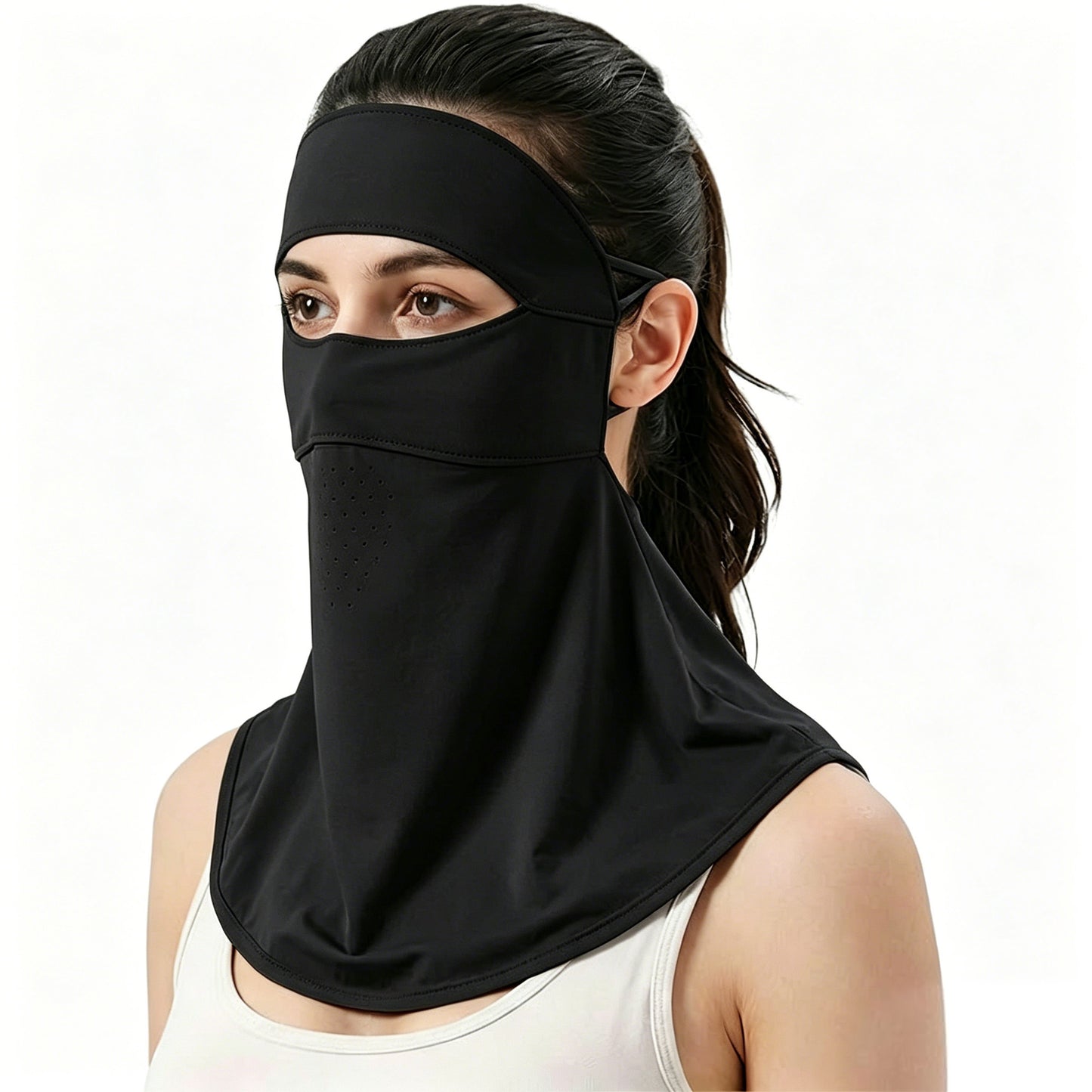 UPF 50+ Women Full Face Mask – Anti-UV Breathable Sun Protection Face Cover for Outdoor Sports