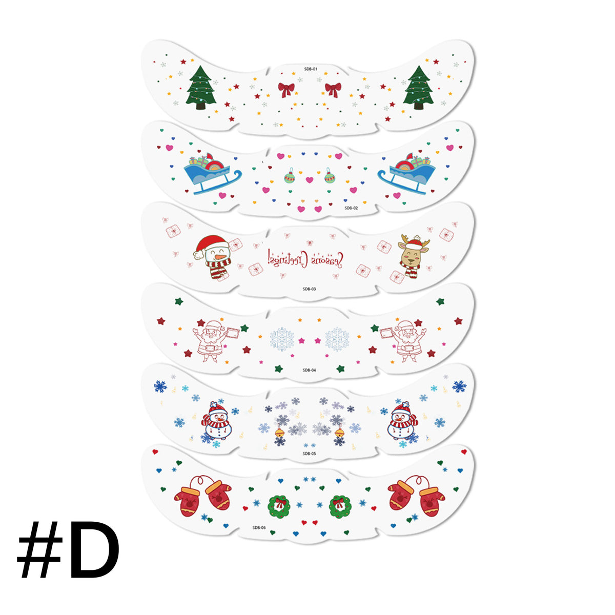 6-pack Halloween Glitter Freckle Temporary Tattoo Stickers