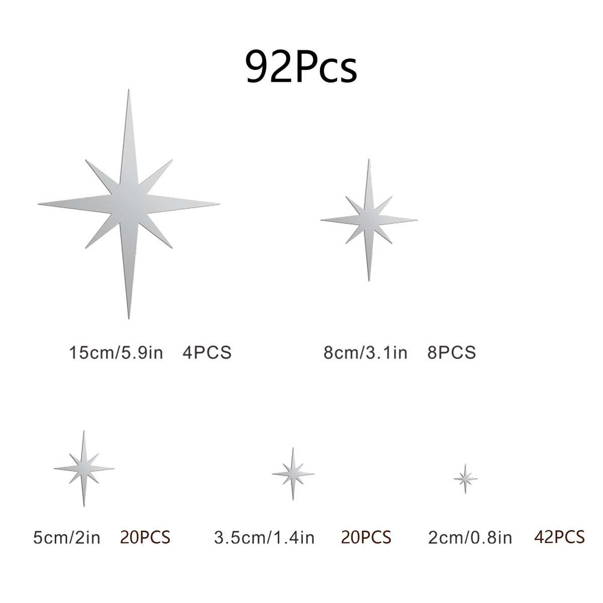 Star 3D Acrylic Decals