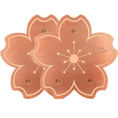 2 Pcs Copper Bird Bath Cleaner Disc – Flower Shaped Pure Copper Plate for Outdoor Bird Baths & Water Bowls