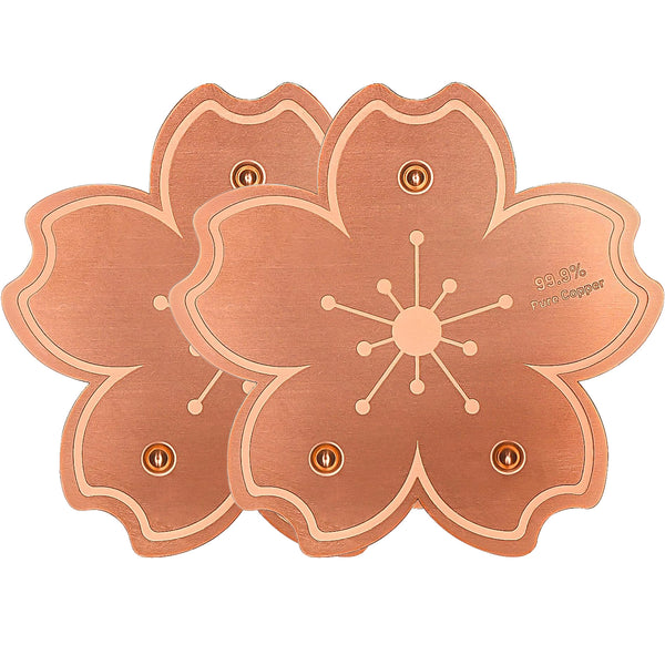 2 Pcs Copper Bird Bath Cleaner Disc – Flower Shaped Pure Copper Plate for Outdoor Bird Baths & Water Bowls