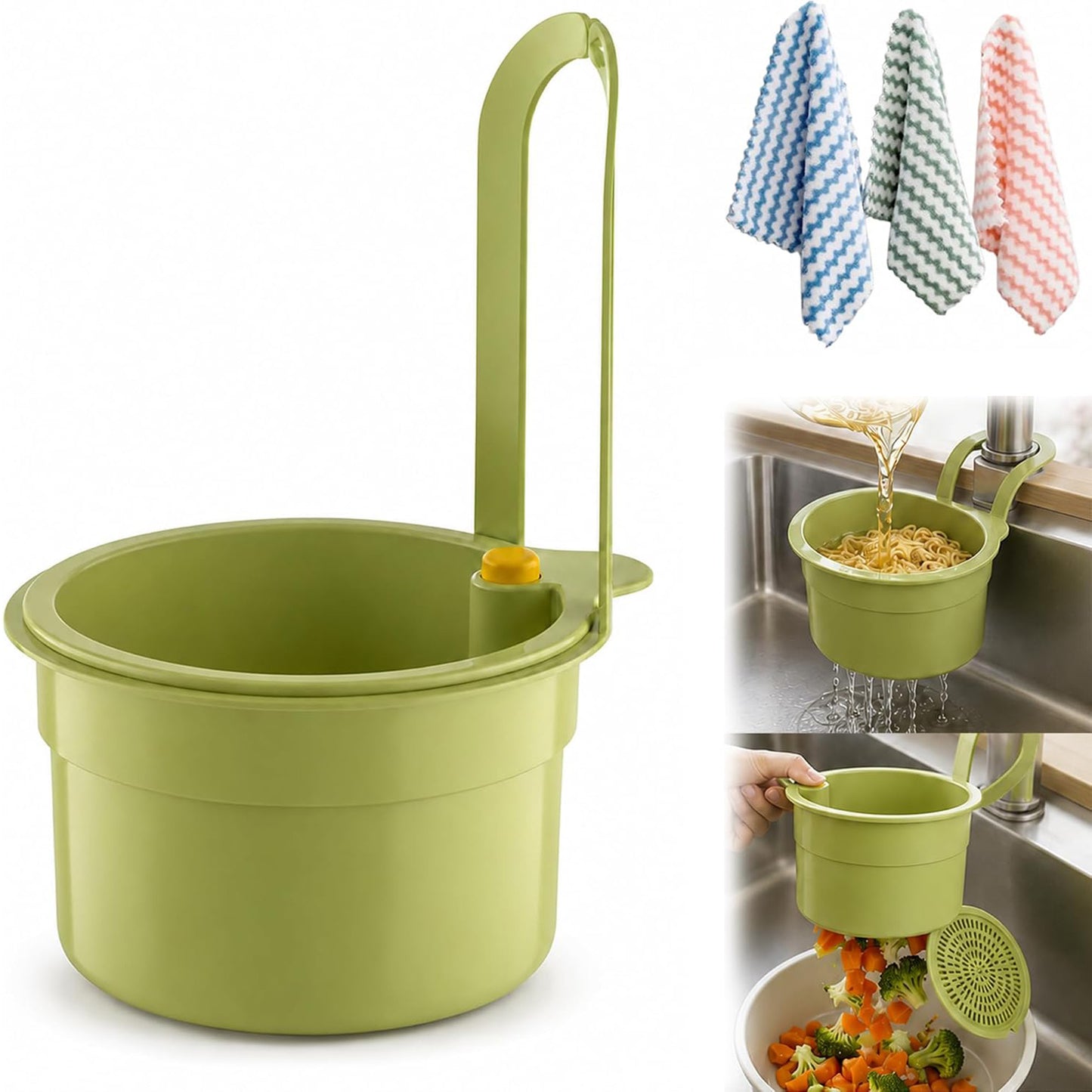 Hanging Sink Drain Basket for Kitchen Faucet Food Catcher