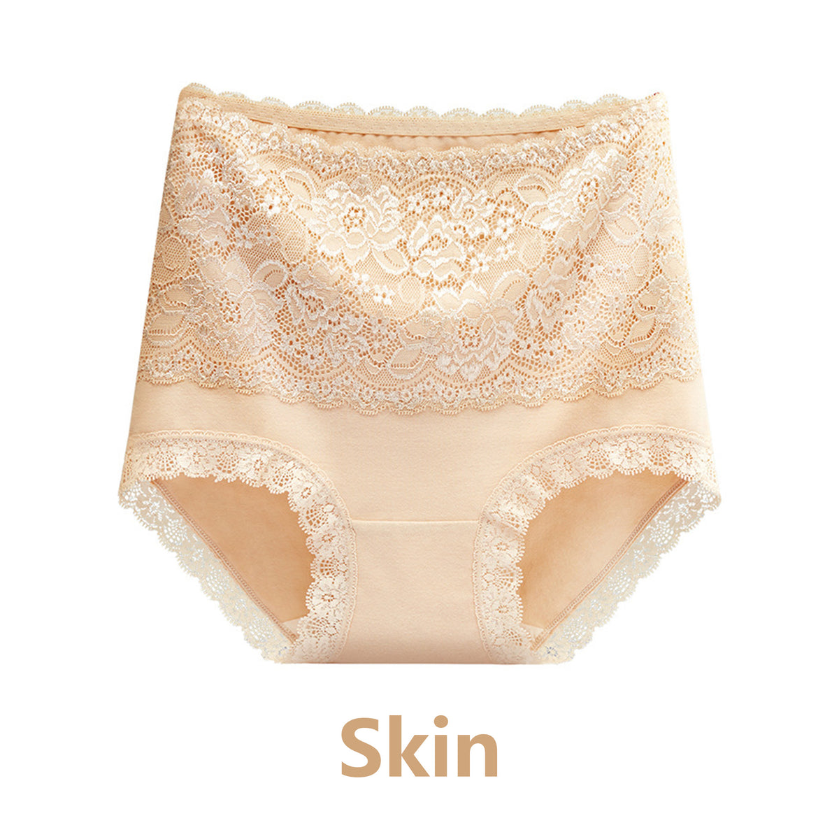 High Waisted Cotton Underwear Soft Lace Panties