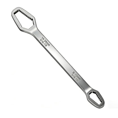 Universal Double Ended Wrench – Self-Adjusting Multi-Size Spanner for Nuts & Bolts