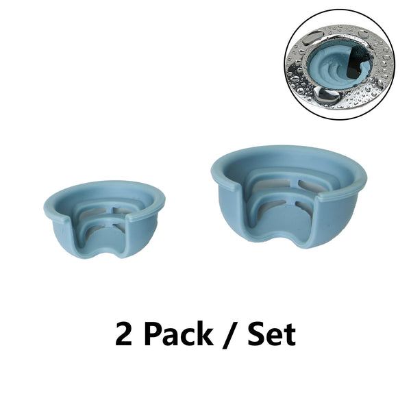 2-Pack Silicone Bathtub Drain Funnel, Small & Large Guard