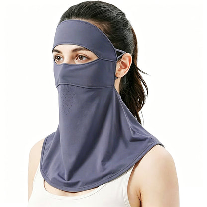 UPF 50+ Women Full Face Mask – Anti-UV Breathable Sun Protection Face Cover for Outdoor Sports