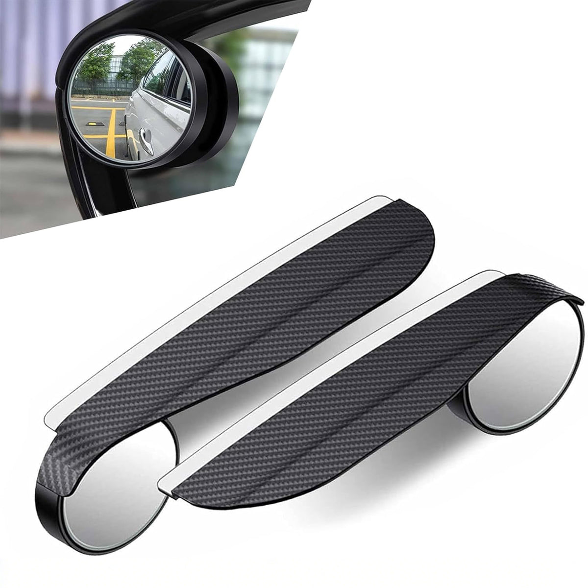 2PCS Car Blind Spot Mirrors 360° Adjustable for Most Cars
