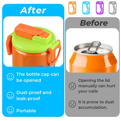 Soda Can Lids 4-Pack - BPA-Free Reusable Leakproof Lids Set