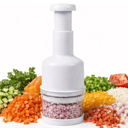 Manual Food Chopper for Herbs, Fruits & Nuts, Whit