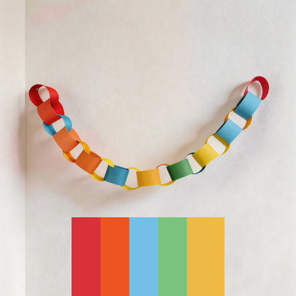Paper Chains Garland Bright Paper Strips