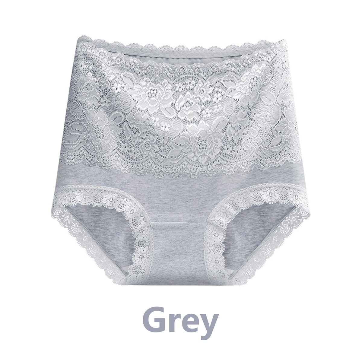 High Waisted Cotton Underwear Soft Lace Panties