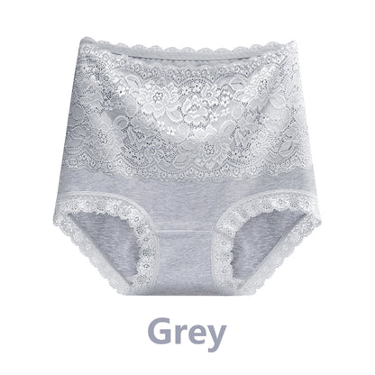 High Waisted Cotton Underwear Soft Lace Panties
