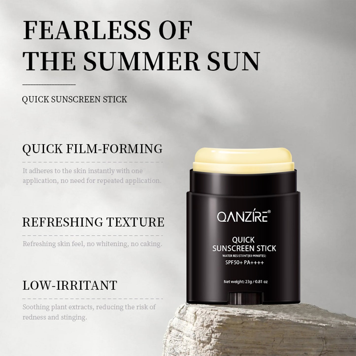SPF 50+ Sunscreen Stick – Broad Spectrum Sun Protection for Dry & Sensitive Skin, No White Cast