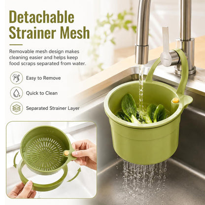 Hanging Sink Drain Basket for Kitchen Faucet Food Catcher