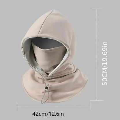 Cold Weather Fleece Balaclava Hat - Thick Fleece, Windproof Full Face Cover