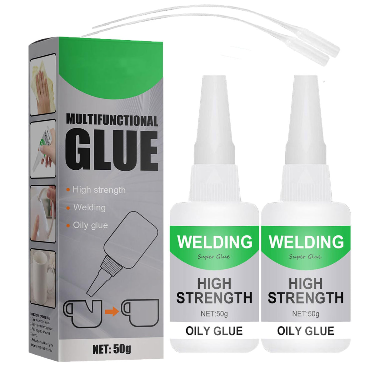 2Pcs Welding High-Strength Oily Glue
