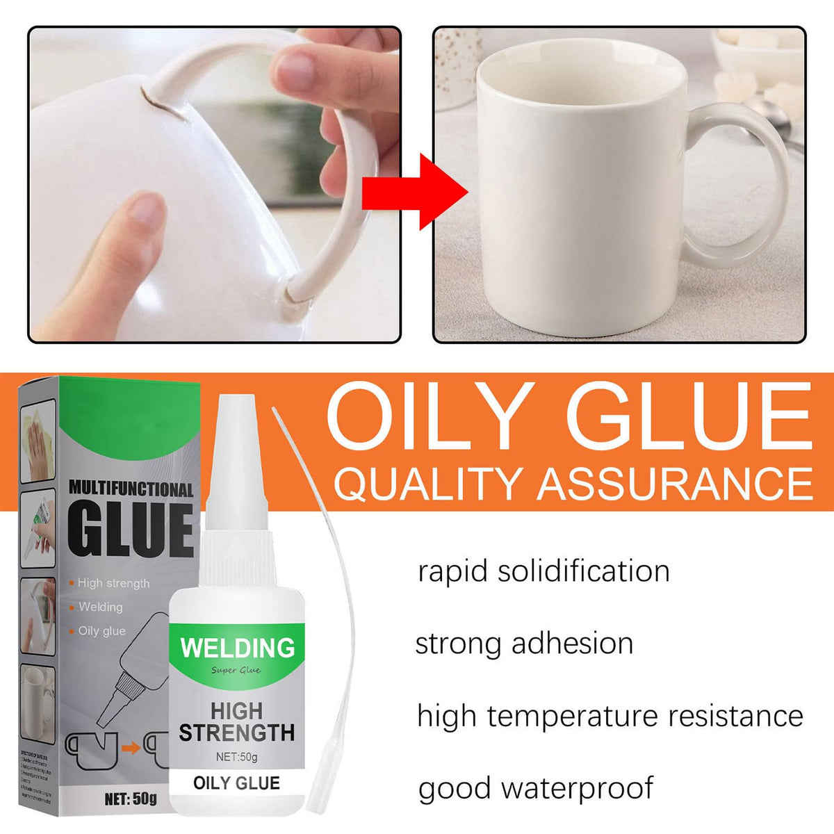 2Pcs Welding High-Strength Oily Glue