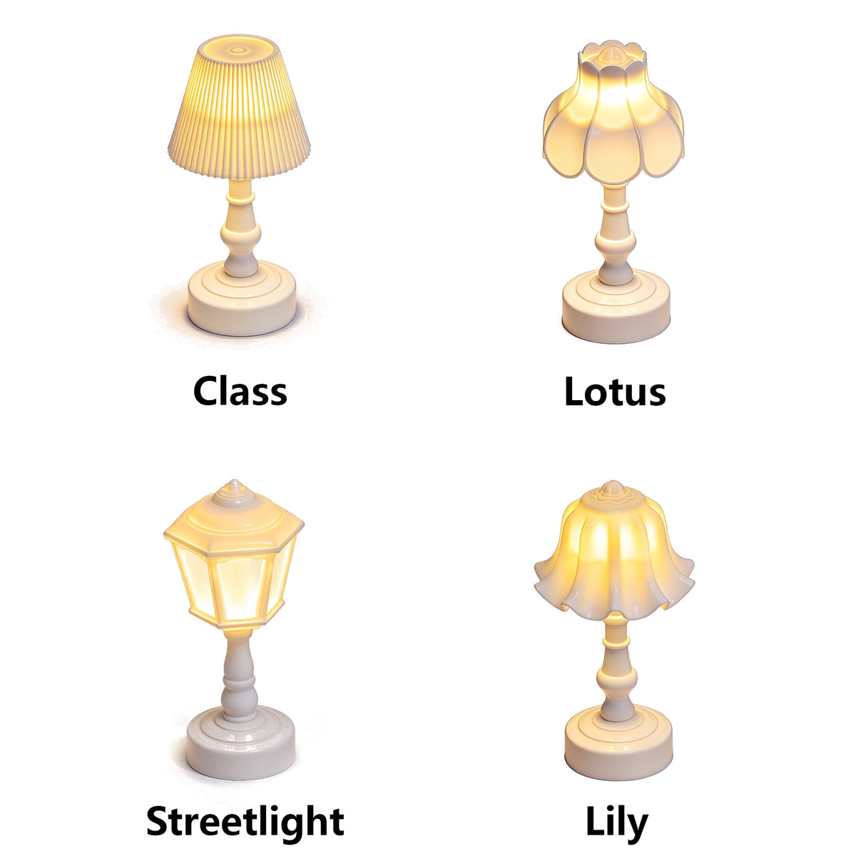 Cute Tiny Pink Vintage Lotus Mini Table Lamp Led Bedside
