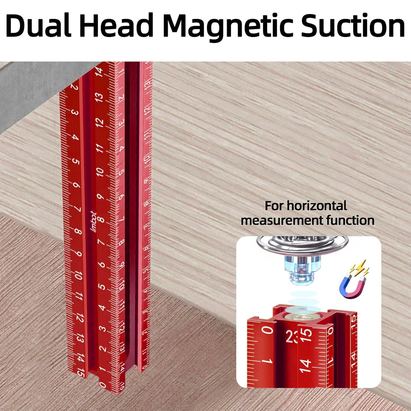 Woodworking Marking Ruler – Adjustable Aluminum Alloy Sliding T-Square