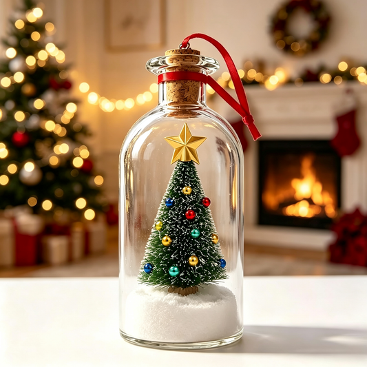 Glass Holiday Decoration 30-Second Voice Recording Keepsake